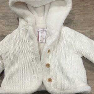 Tommy Bahama Cream Knit Baby Jacket with hood